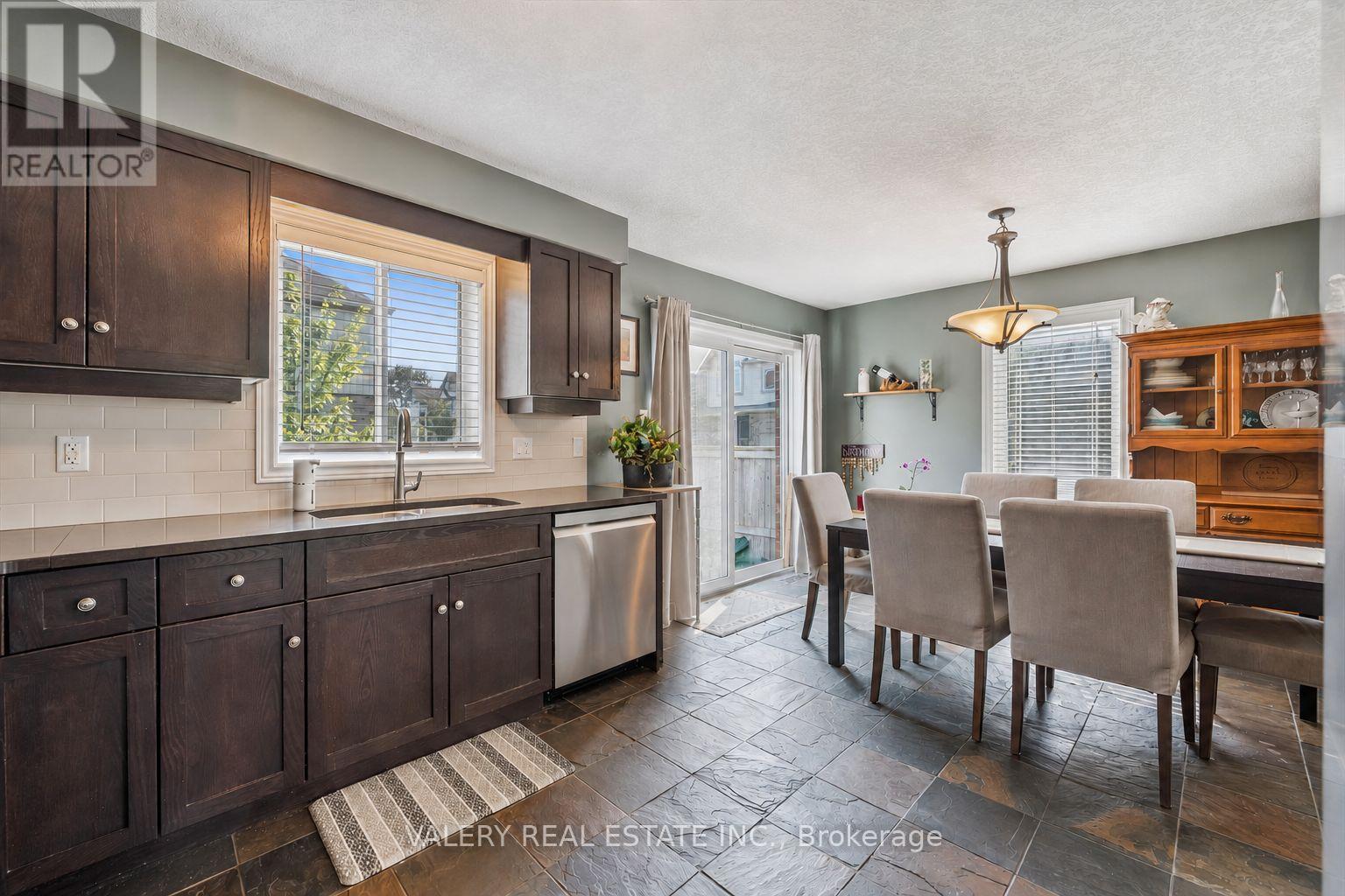 Kitchen with window over the sink and built-in dishwasher