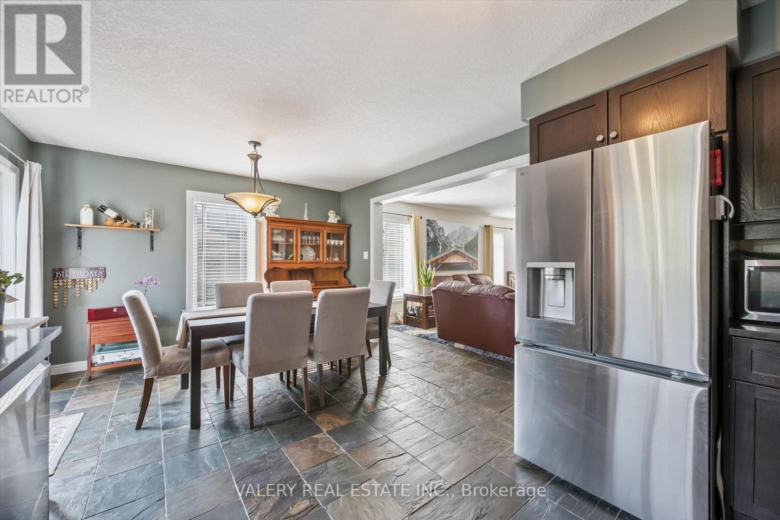 Dining room open to the kitchen
