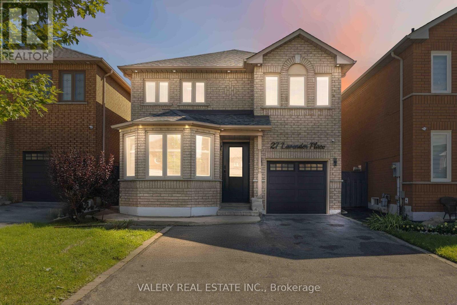 27 Lavender Place — detached home exterior at dusk
