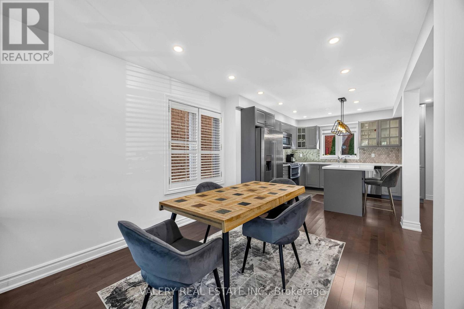 Dining area with view into the kitchen