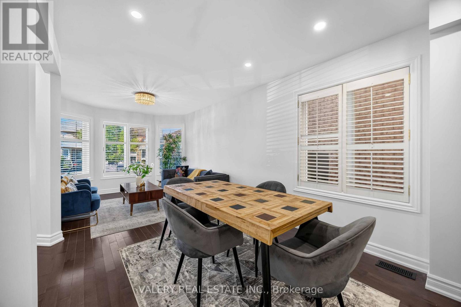 Dining room, staged