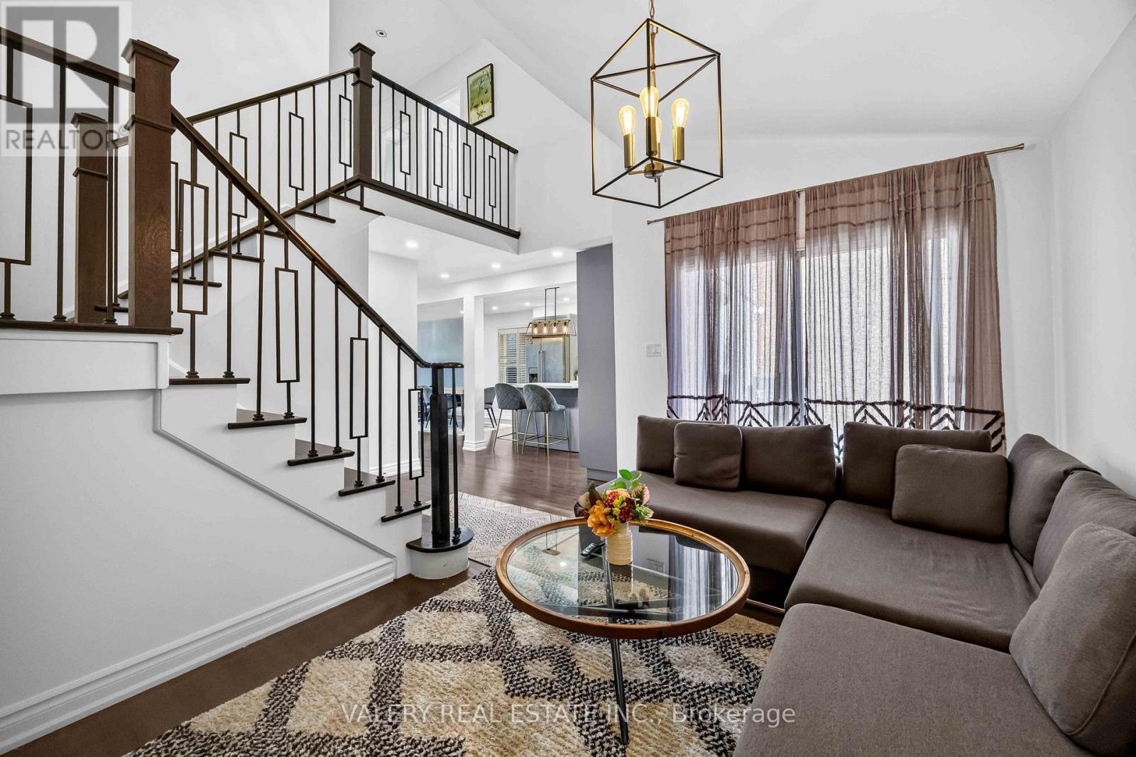 Family room with staircase view