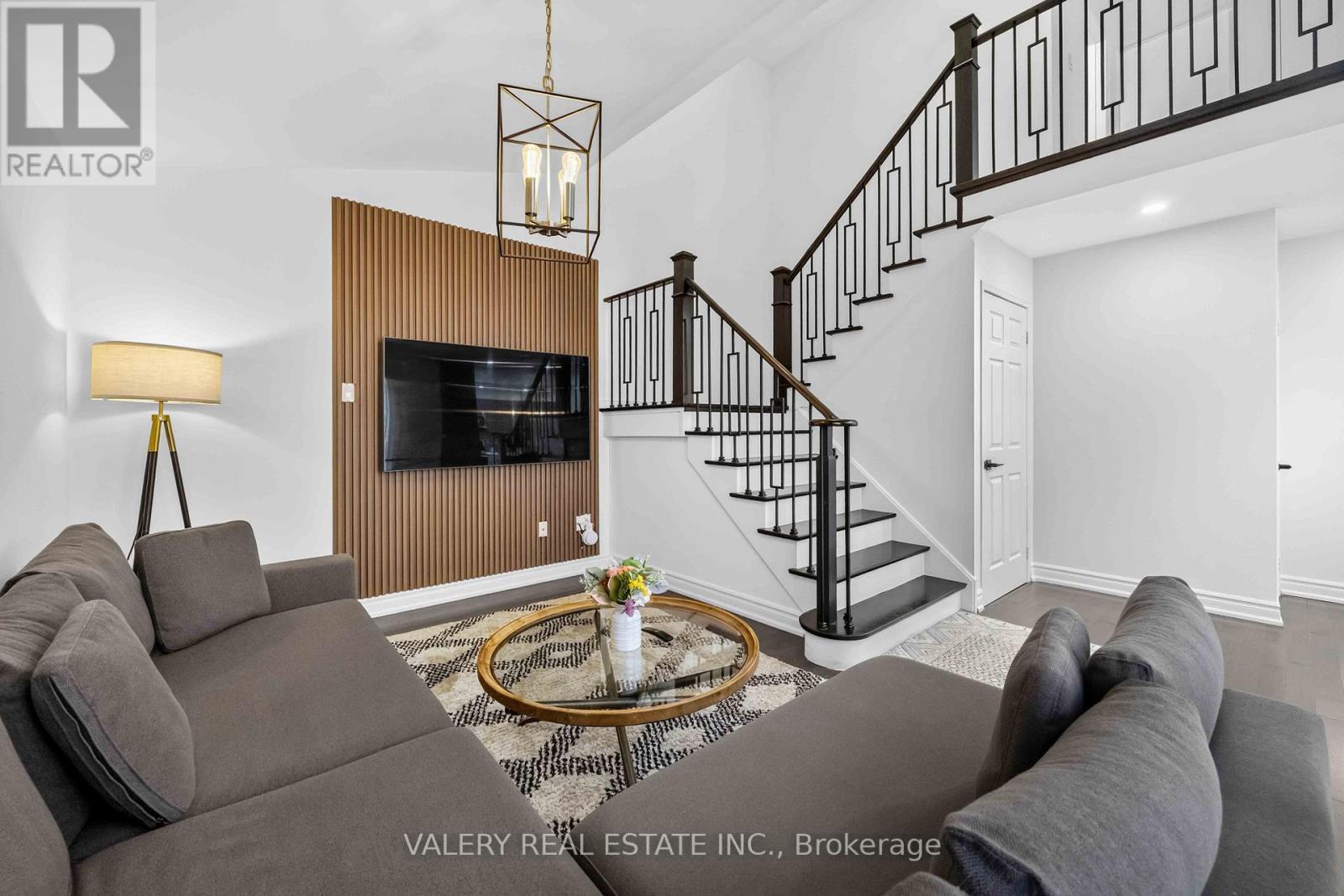 Family room with TV feature wall